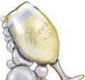 AIRLOONZ Bubbly Wine Glass 51 Inch Foil Mylar Balloon [42468]