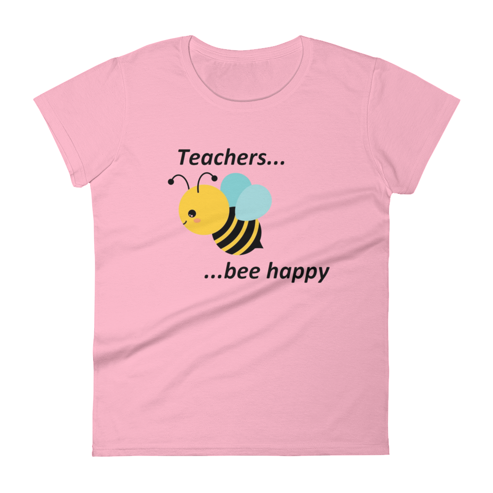 Teacher Bee Happy Women's short sleeve t-shirt - Pink