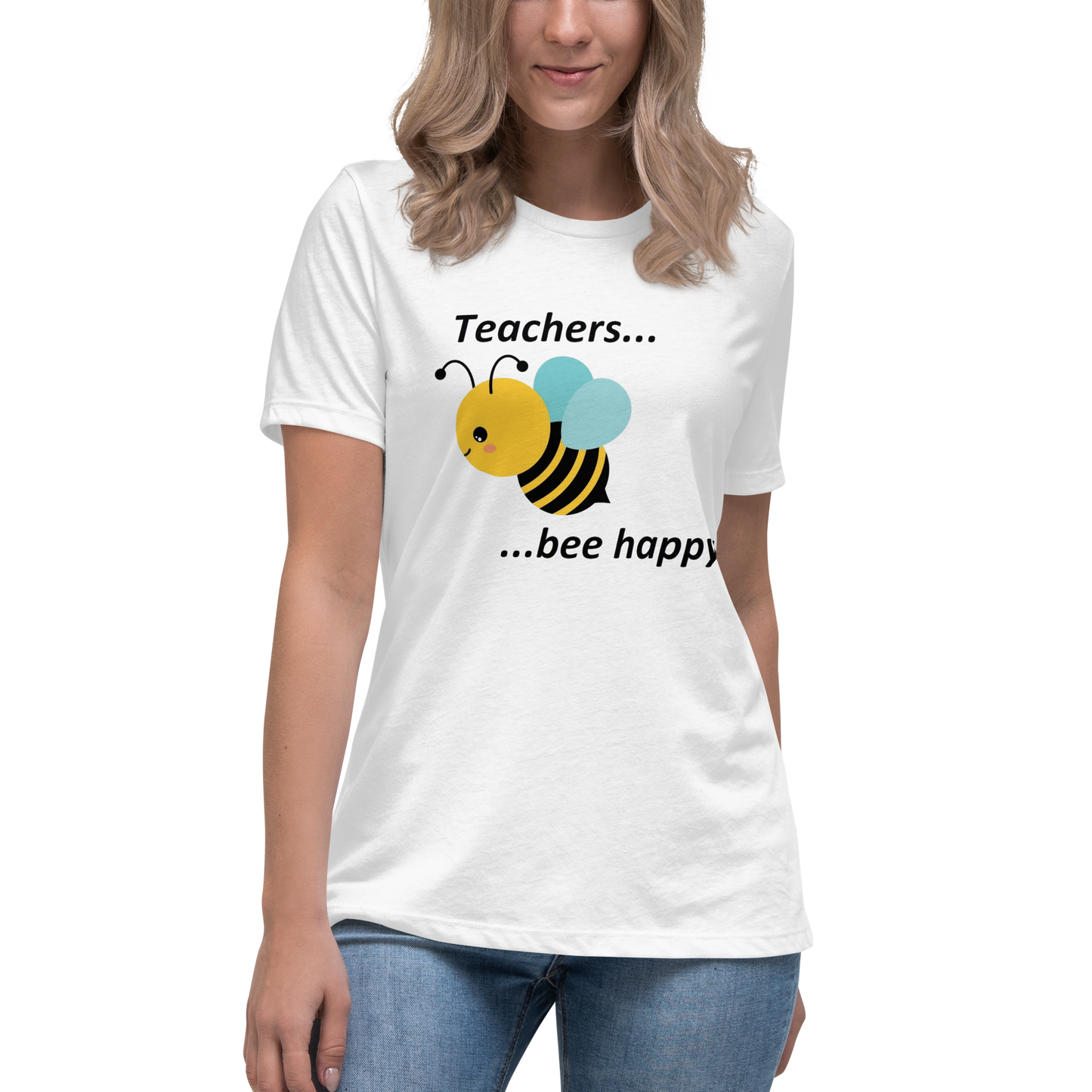 Teacher Bee Happy T-Shirt - White