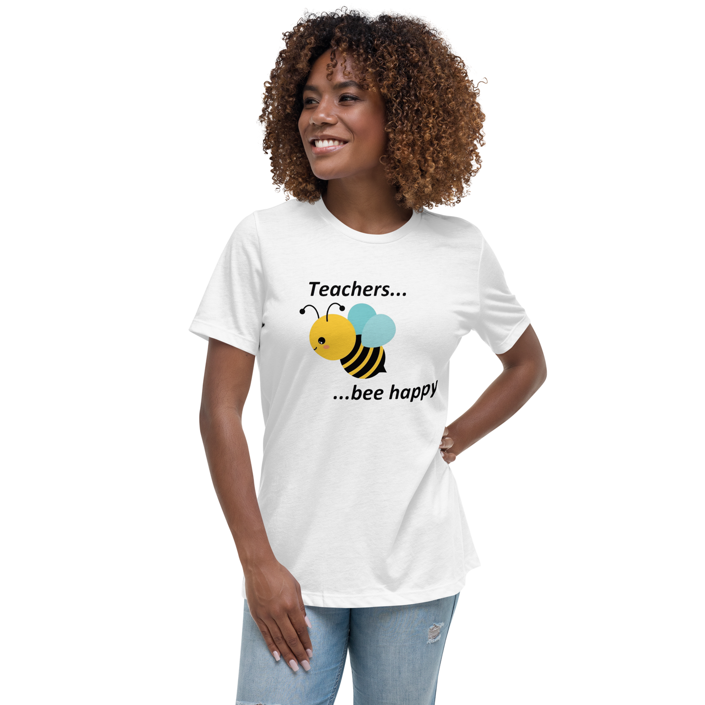 Teacher Bee Happy T-Shirt - White